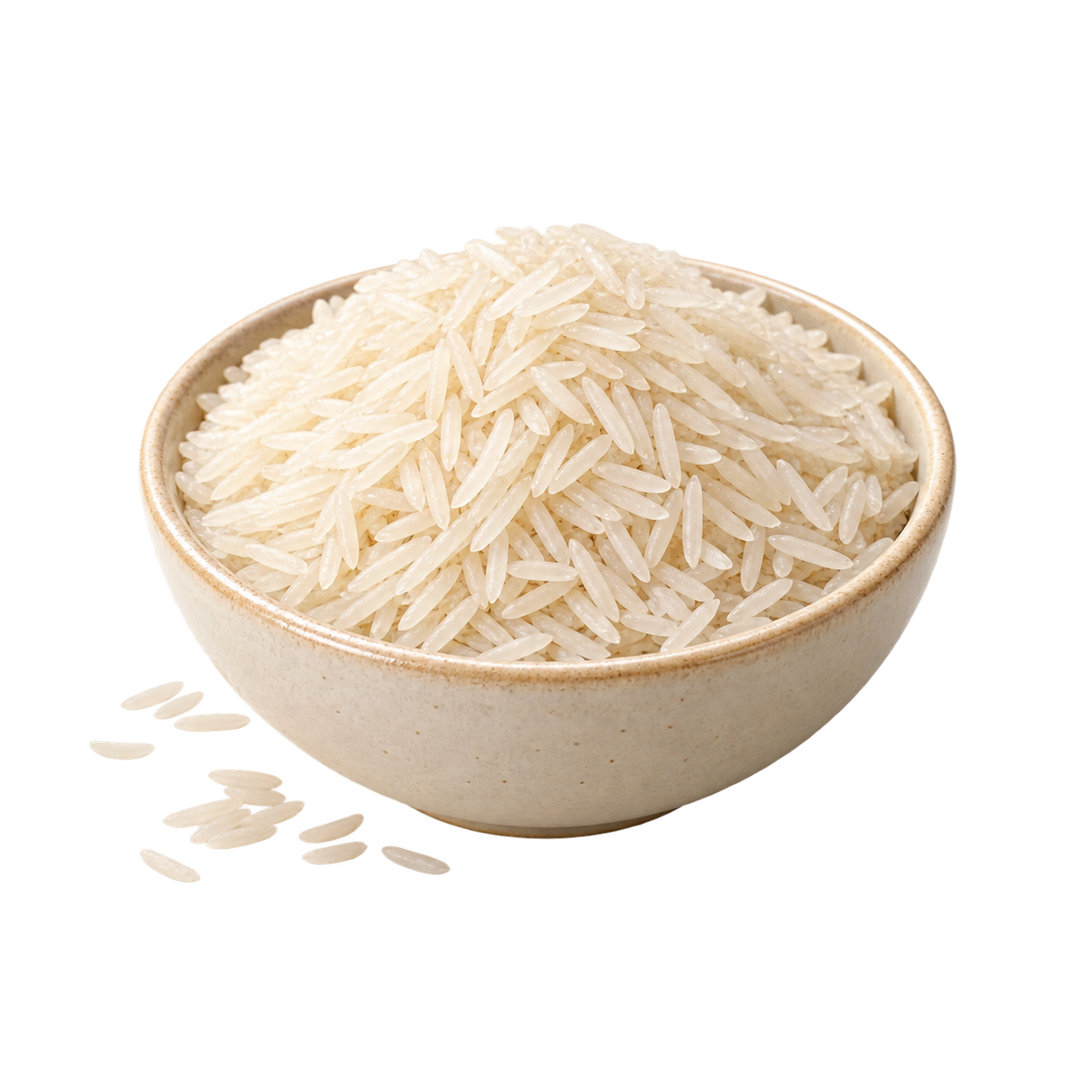 A bowl of uncooked white rice